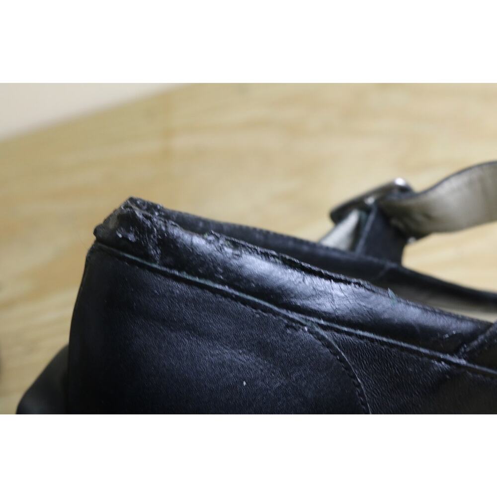 John Fluevog Shoes 9 Black Leather Mini Gorgeous Mary Jane Boho Whimsigoth - Picture 13 of 15